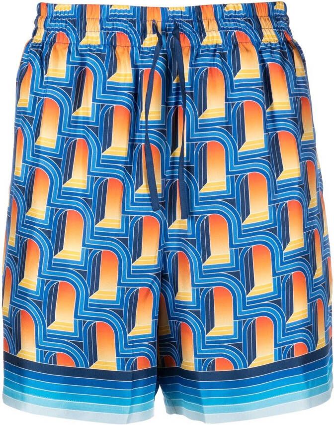 Casablanca Zijden shorts Blauw