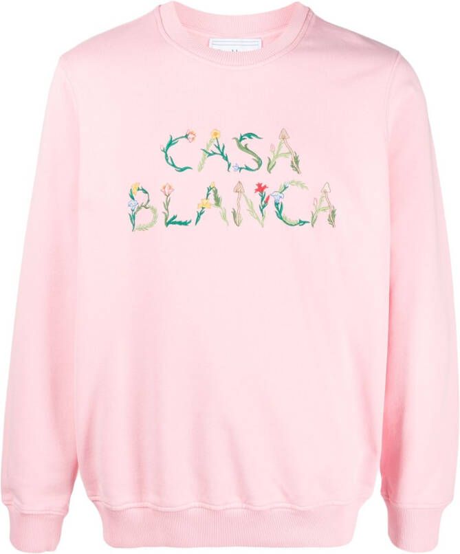 Casablanca Sweater met print Roze