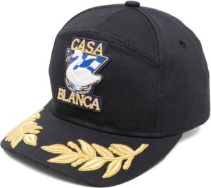 Casablanca Pet met geborduurd logo Zwart
