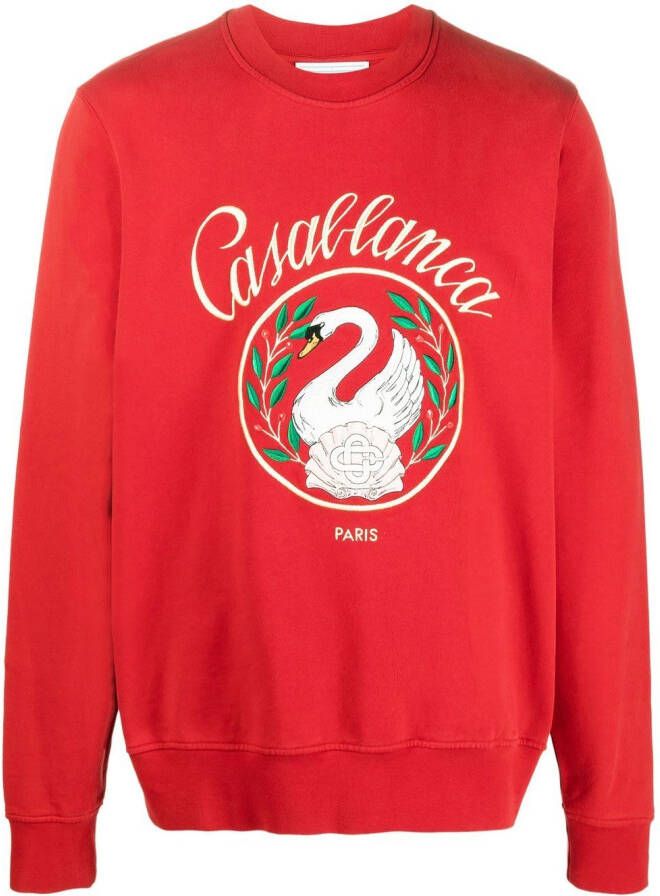 Casablanca Sweater met geborduurd logo Rood