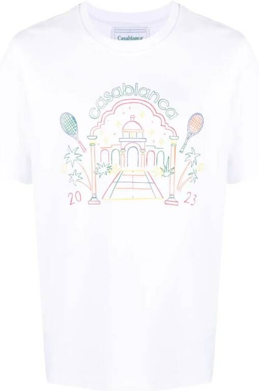Casablanca T-shirt van biologisch katoen Wit