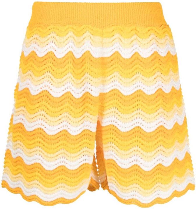 Casablanca Geschulpte shorts Geel