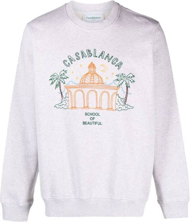 Casablanca Sweater met borduurwerk Grijs