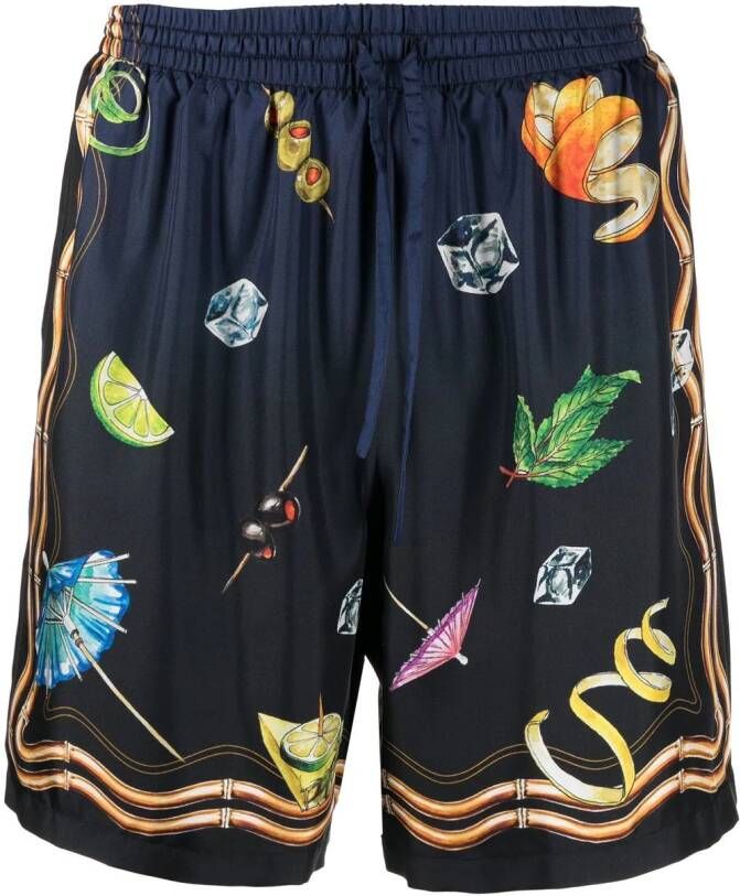 Casablanca Shorts met trekkoord Blauw