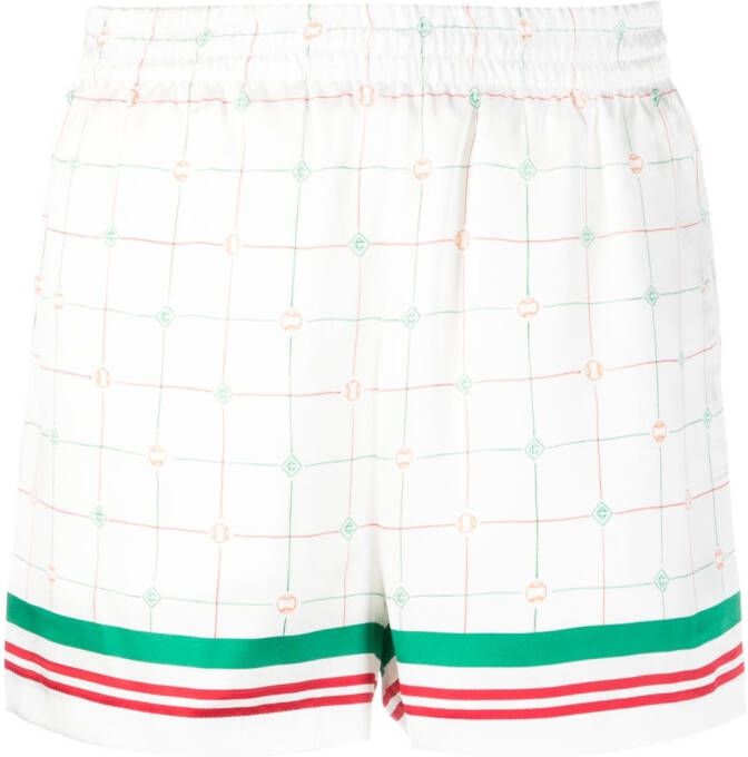 Casablanca Gestreepte shorts Wit