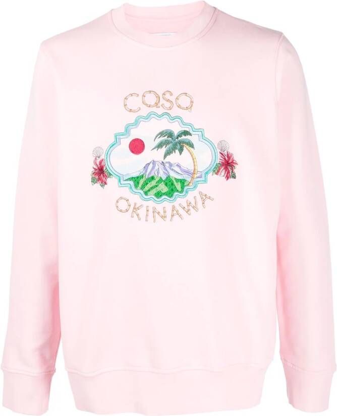Casablanca Sweater met borduurwerk Roze