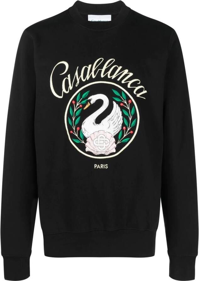 Casablanca Sweater met borduurwerk Zwart