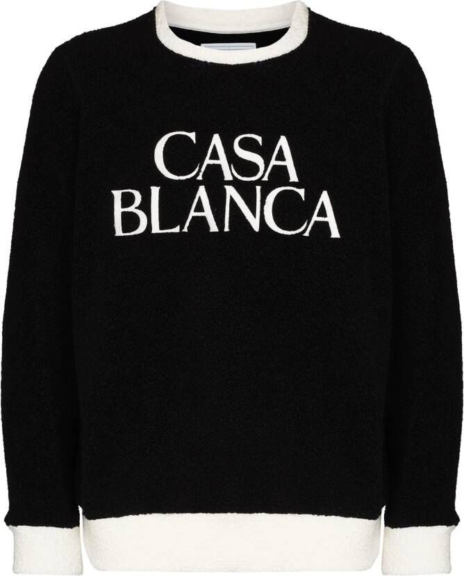 Casablanca Sweater met geborduurd logo Zwart