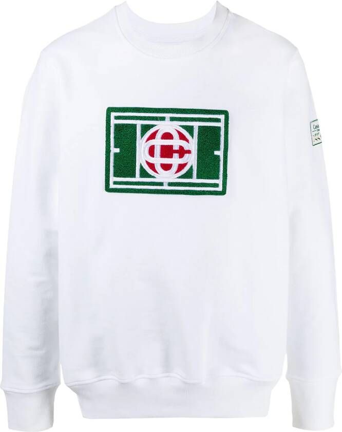 Casablanca Sweater met logopatch Wit