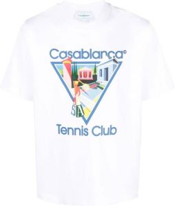 Casablanca T-shirt met logo Wit