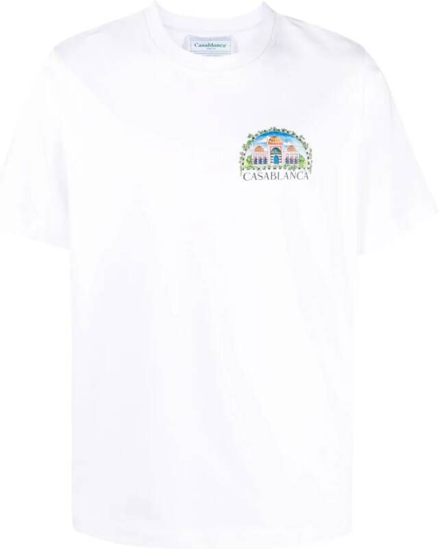 Casablanca T-shirt met logoprint Wit