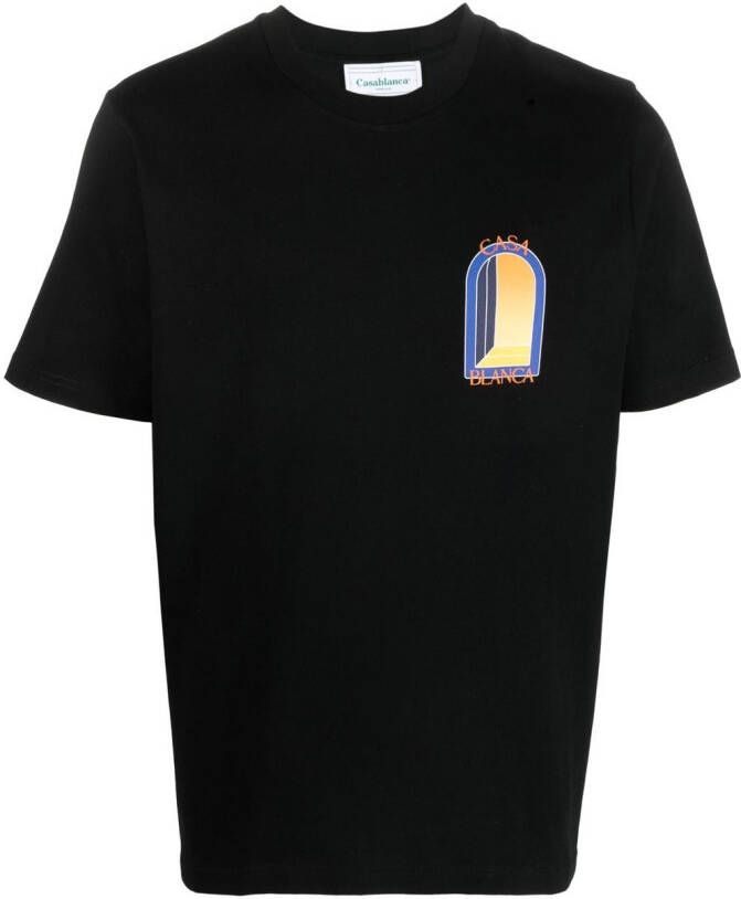 Casablanca T-shirt met logoprint Zwart