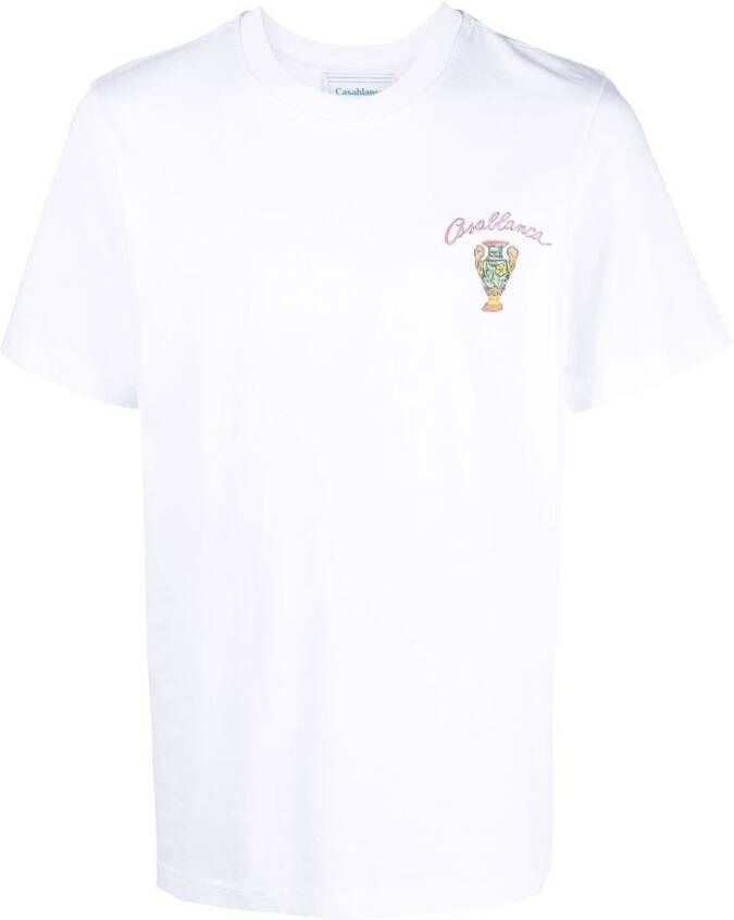 Casablanca T-shirt met print Wit