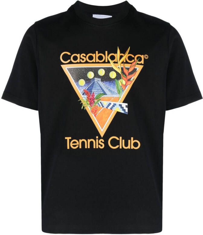 Casablanca T-shirt met print Zwart