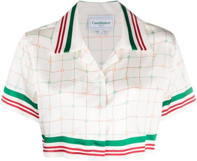 Casablanca Cropped blouse Wit