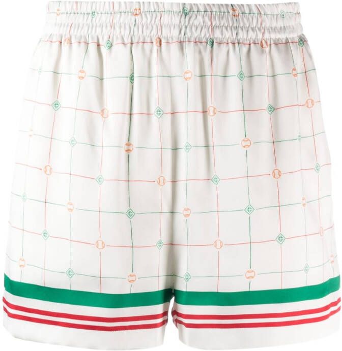 Casablanca Shorts met logoprint Wit