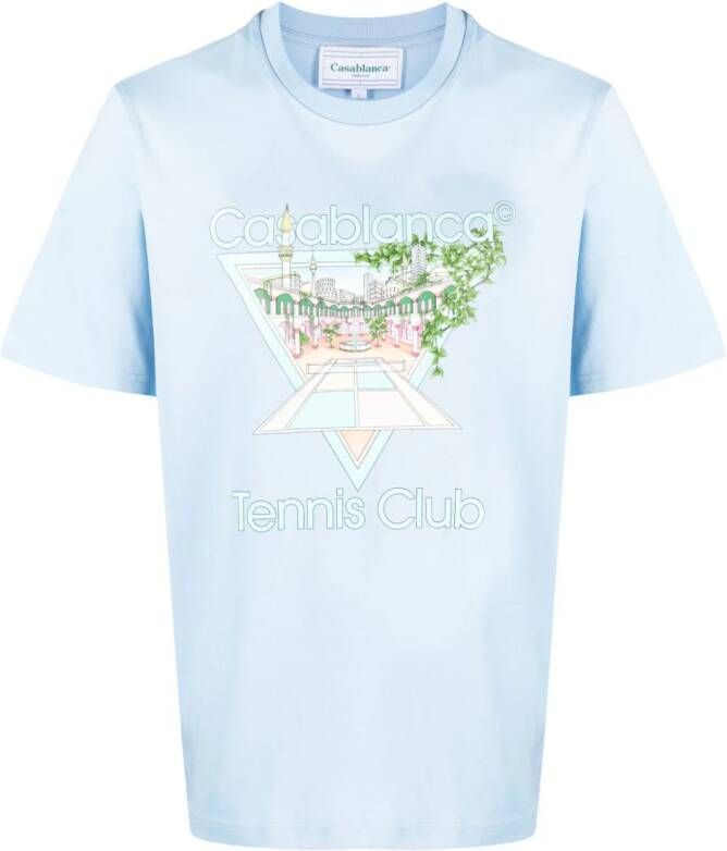 Casablanca T-shirt met print Blauw