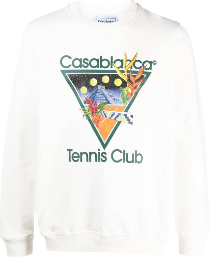 Casablanca Sweater met grafische print Wit