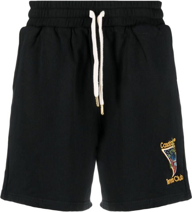 Casablanca Shorts met geborduurd logo Zwart