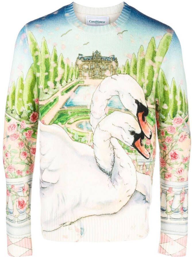 Casablanca Trui met print Beige