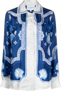 Casablanca Zijden blouse Blauw