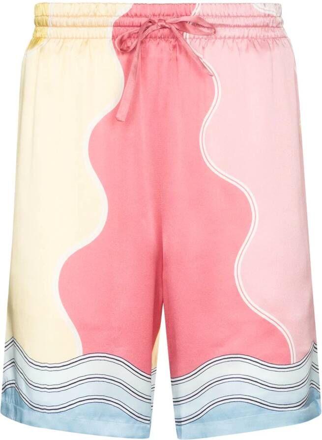 Casablanca Zijden shorts Roze