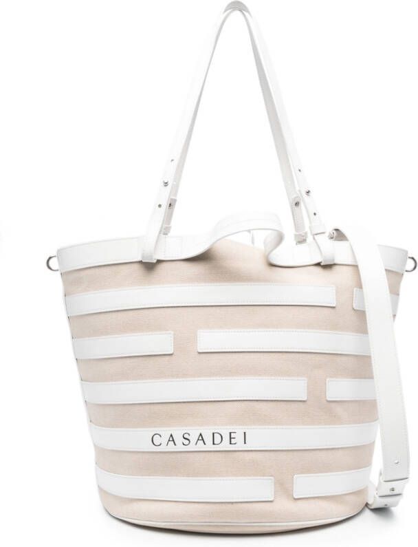 Casadei Leren tas Beige