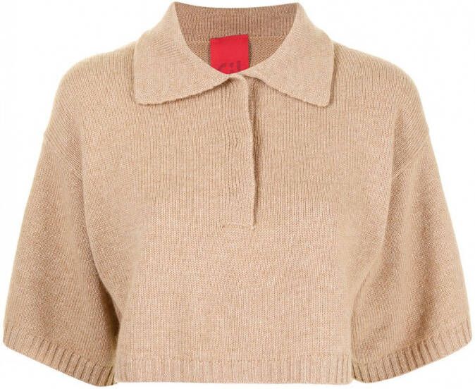 Cashmere In Love Cropped blouse Bruin