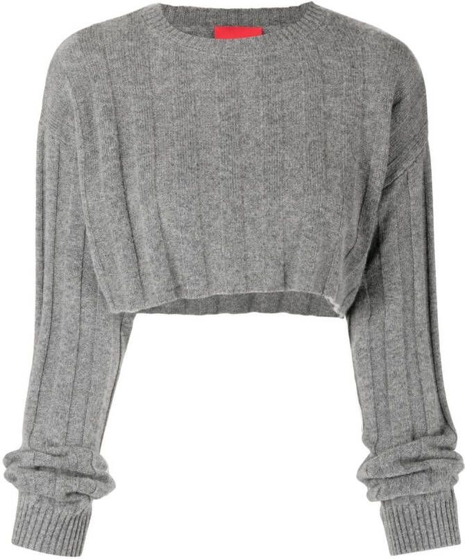 Cashmere In Love Cropped top Grijs