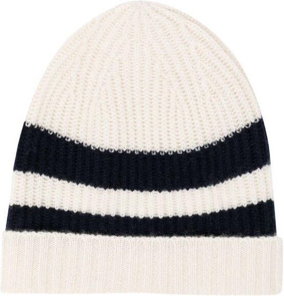 Cashmere in Love Kids Gestreepte muts Wit