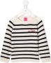 Cashmere in Love Kids Maisy kasjmier gestreepte trui Wit - Thumbnail 1