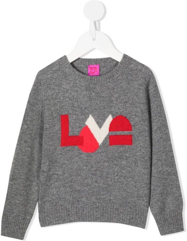 Cashmere in Love Kids Intarsia trui Grijs