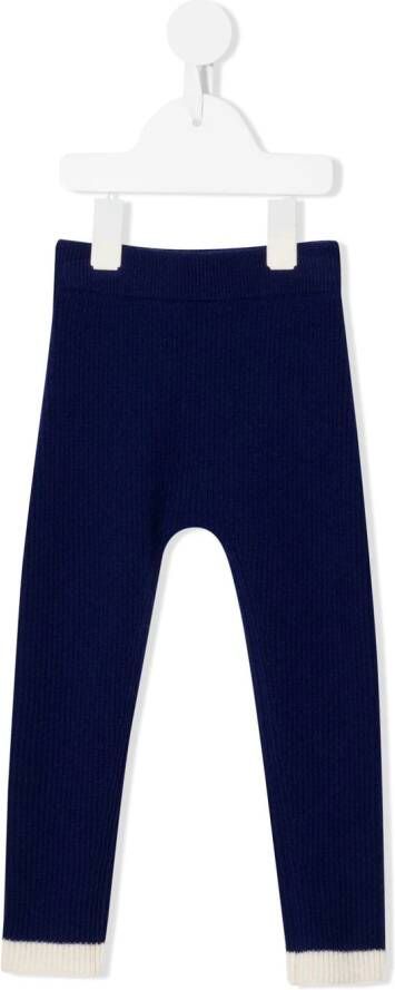 Cashmere in Love Kids Ribgebreide legging Blauw