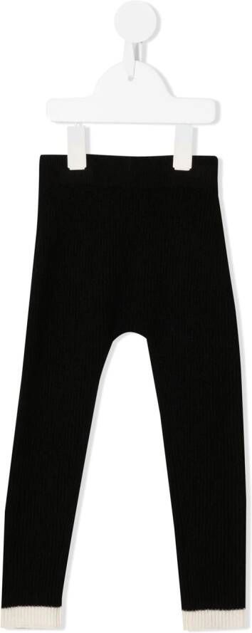 Cashmere in Love Kids Ribgebreide legging Zwart
