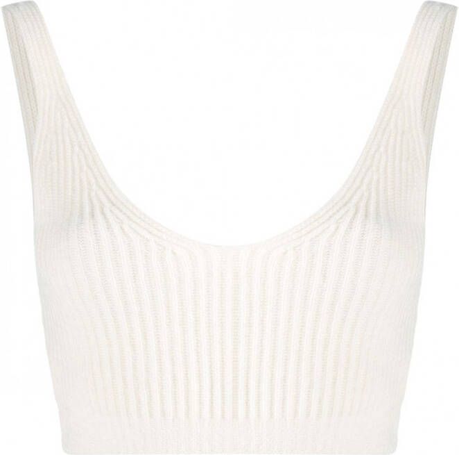 Cashmere In Love Ribgebreid hemd Beige