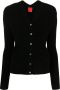 Cashmere In Love Ribgebreid vest Zwart - Thumbnail 1