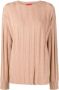 Cashmere In Love Ribgebreide trui Bruin - Thumbnail 1