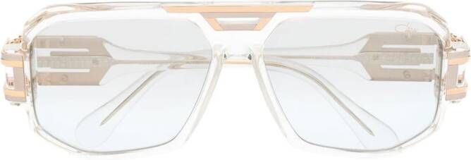 Cazal Zonnebril met vierkant montuur Beige