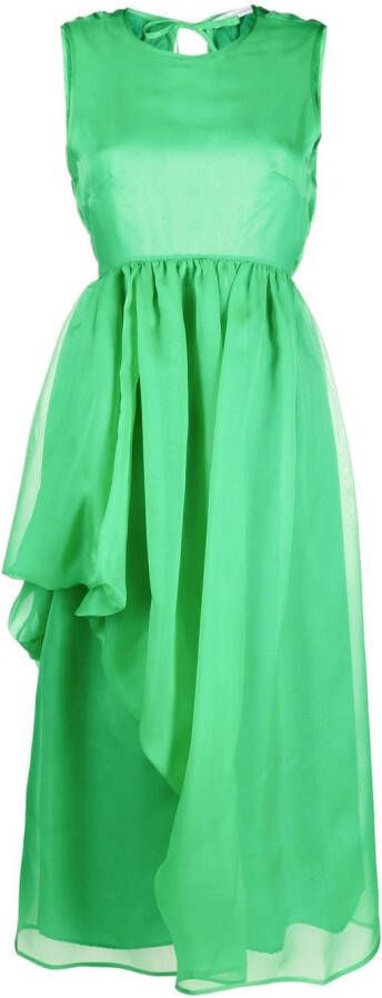Cecilie Bahnsen Asymmetrische jurk Groen