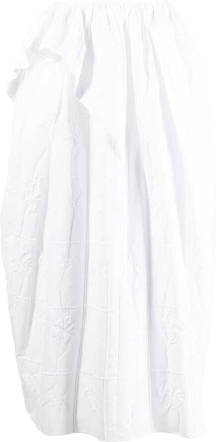 Cecilie Bahnsen Asymmetrische rok Wit