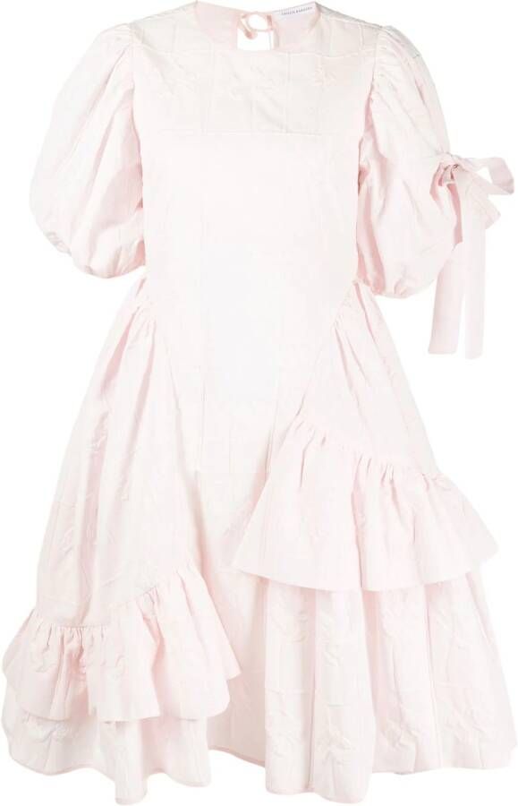 Cecilie Bahnsen Jurk met ruche afwerking Roze