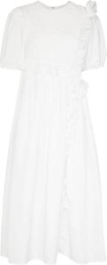 Cecilie Bahnsen Maxi-jurk met pofmouwen Wit