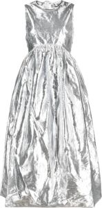 Cecilie Bahnsen Metallic midi-jurk Zilver