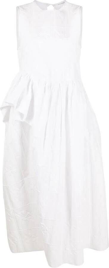 Cecilie Bahnsen Midi-jurk met bloemenprint Wit