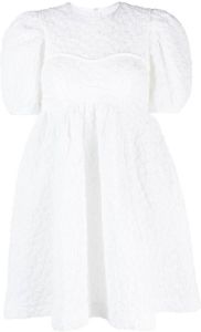 Cecilie Bahnsen Mini-jurk met korte mouwen Wit