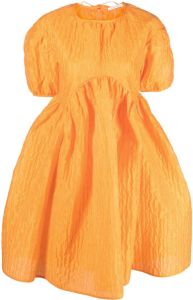 Cecilie Bahnsen Mini-jurk met pofmouwen Oranje