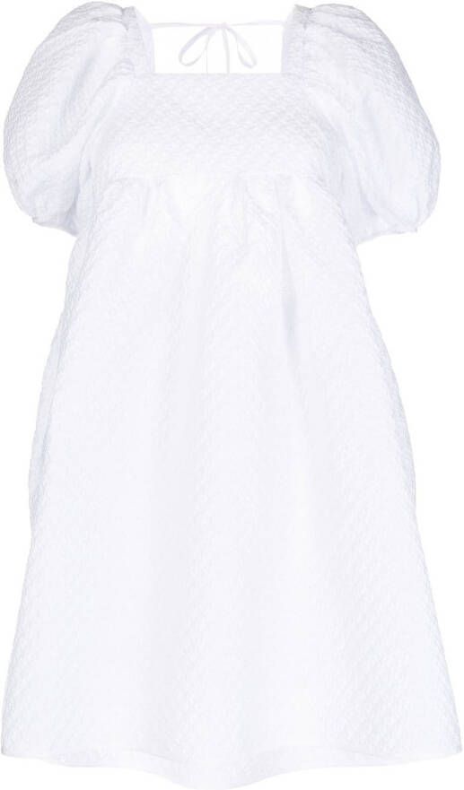 Cecilie Bahnsen Mini-jurk met pofmouwen Wit