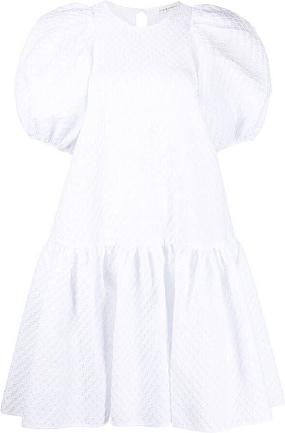 Cecilie Bahnsen Mini-jurk met volumineuze mouwen Wit
