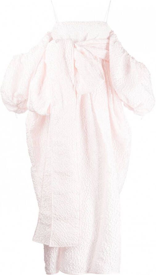 Cecilie Bahnsen Off-shoulder jurk Roze