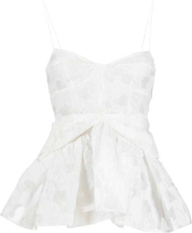 Cecilie Bahnsen Strapless top Wit